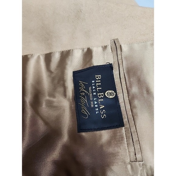 Bill Blass Blazer Mens 44L Tan Camel Hair Black Label Sport Coat Jacket - Picture 10 of 11